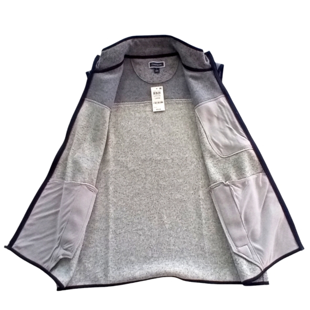 NWT Club Room Navy Blue & Gray Men's Lightweight Full Zipper Vest Size XL - Picture 3 of 7